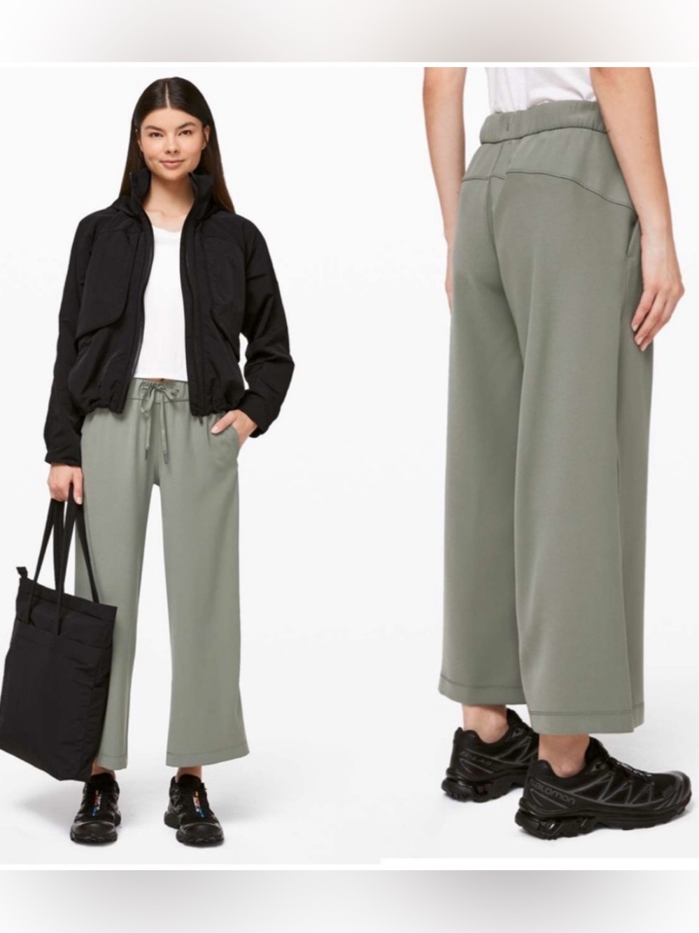 Lululemon On the Fly Wide Leg Pant in Sage Grey